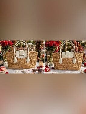 Pamela Munson raffia Tote Bag ideal for summer styling